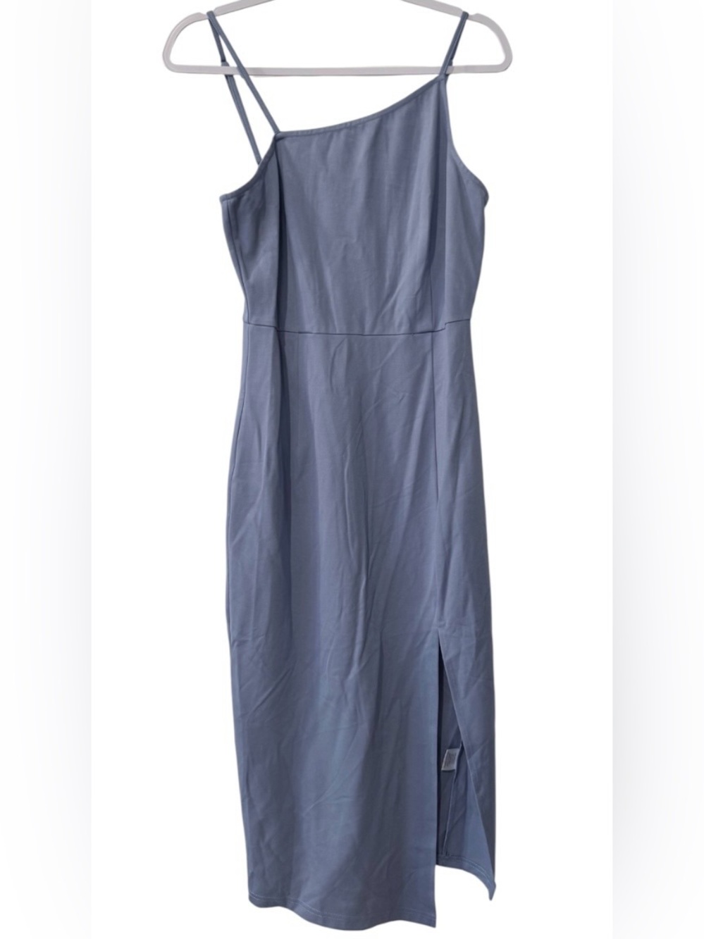 NWT Merokeety women’s Medium sleeveless periwinkle blue assymetrical dress